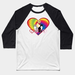 Animal design, illustration, pets, "Loveable" Baseball T-Shirt